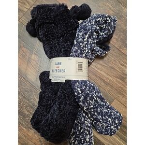 NWT Jane and Bleecker-Women's- Slipper Socks - 2 Pair-Shoe Size 4-10